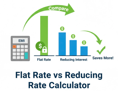 Flat Rate vs Reducing Rate Calculator